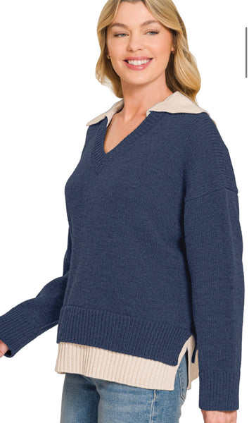 Johnnie Collar Sweater - 3 Colors