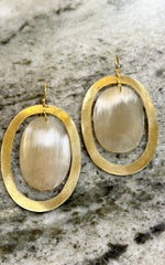 Banjar Floating Oval Earring