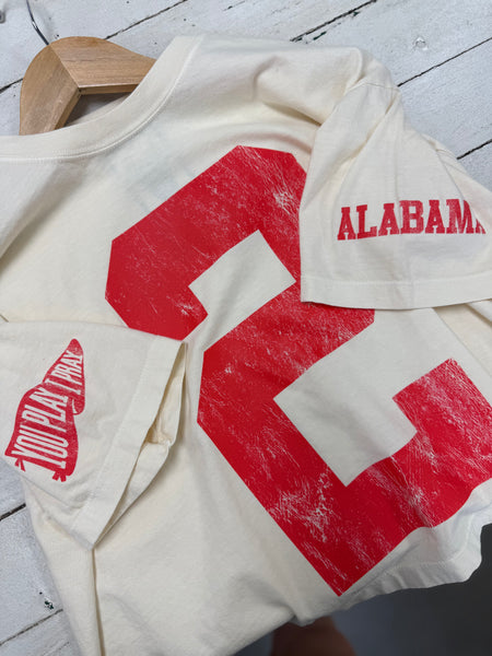 U of A #1 Fan Tee-Cream