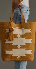 Camel and Cream Aztec Tote