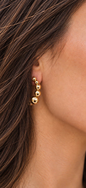 Ball Hoop Earrings