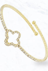 Crystal Clover Rhinestone Bracelet