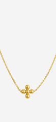 Alexandria Gold Bead Cross Necklace