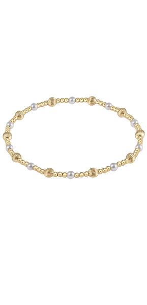 enewton dignity sincerity gold 6mm bracelet - pearl