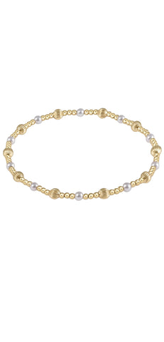 enewton dignity sincerity gold 6mm bracelet - pearl
