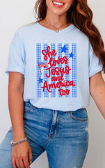She Loves Jesus and America Too T-Shirt