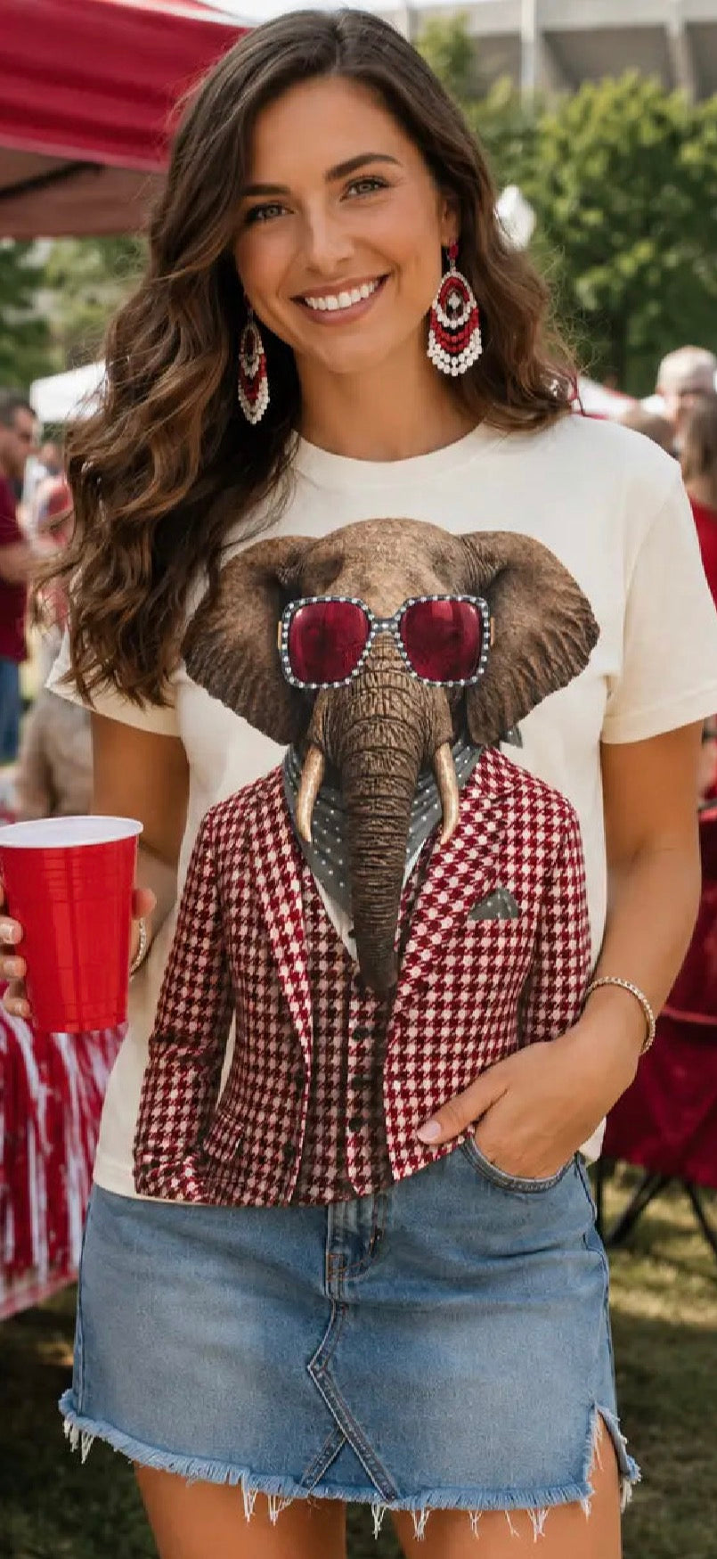 Fancy Elephant Tee with Sunglasses Tee