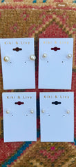Kiki & Livy Pearl Stud Earrings - 4 Sizes