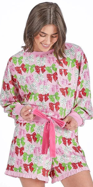 Simply Southern Dotty Bow PJ Set
