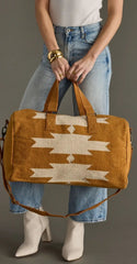 Camel and Cream Aztec Duffle