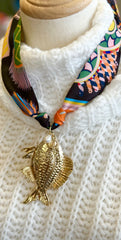 Fish Scarf Necklace