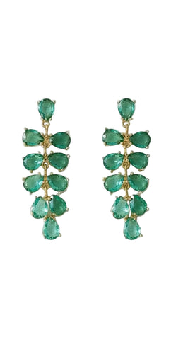 Pond Leaf Stone Earrings