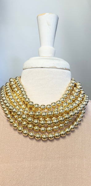 Firefly Gold Bead Necklace