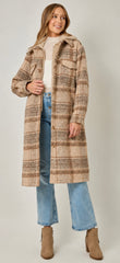 Twofer Hoodie Plaid Jacket