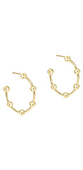 Créoles à tige Enewton Beaded Simplicity de 2,5 cm - Or 4 mm