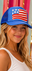 American Flag Foam Trucker Hat