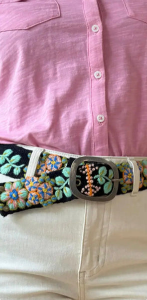 Jenny Krauss Southwest Walkabout Embroidered Wool Belt