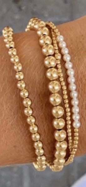 enewton gold bliss pearl 3mm bracelet