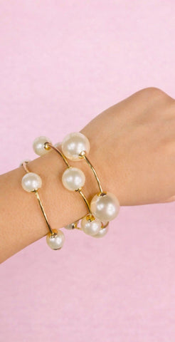 Garbo Pearl Bracelet Set