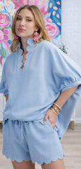 Scallop Top and Short Seperates - 4 Colors