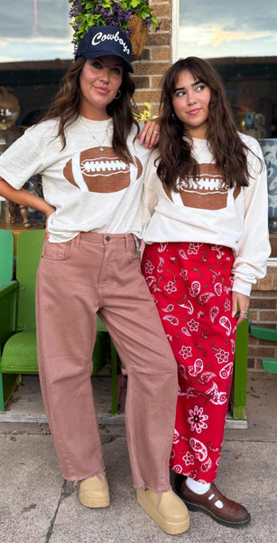 Football Tee and Sweatshirt