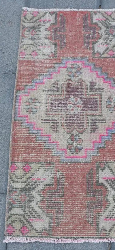 Vintage Turkish Antique Wool Oushak Rug