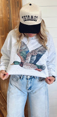 Faux Bedazzled Duck Sweatshirt