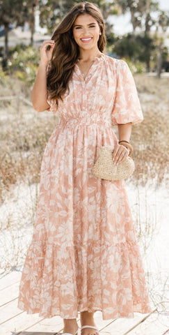 Peach Petals Dress