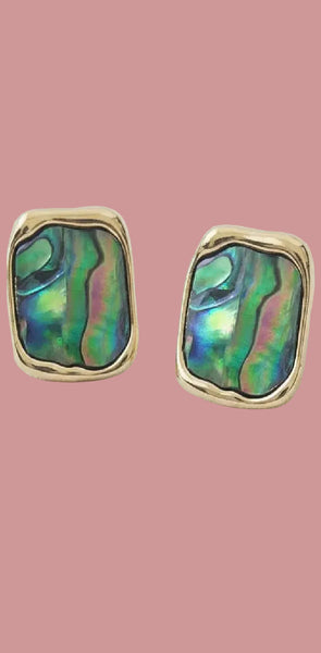 Style Abalone Shell Stud Earrings