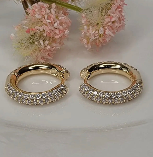 Haley Rhinestone Hoops