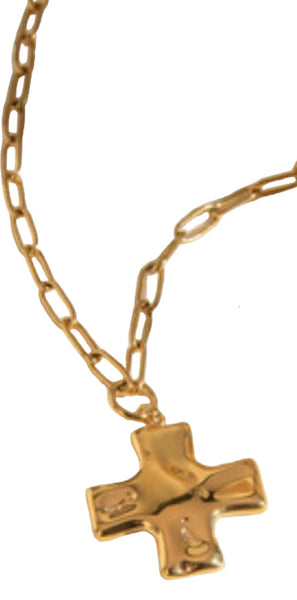 18K Stainless Steel Tarnish Free Cross Necklace