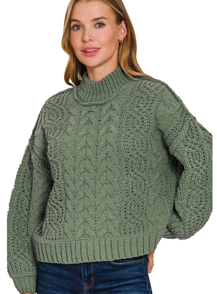 Classic Carol Cable Sweater - 5 Colors