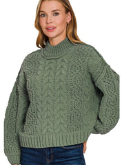 Classic Carol Cable Sweater - 5 Colors