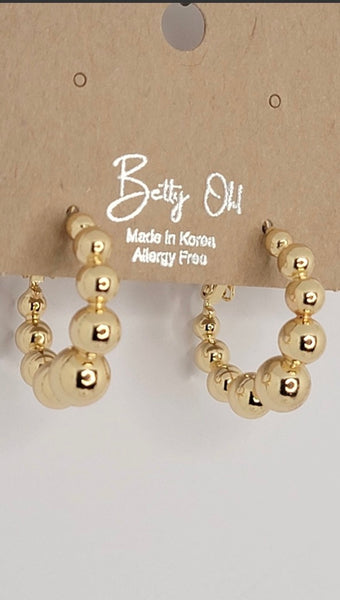 Ball Hoop Earrings