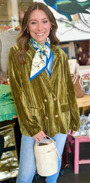 Kim Crushed Velvet Blazer