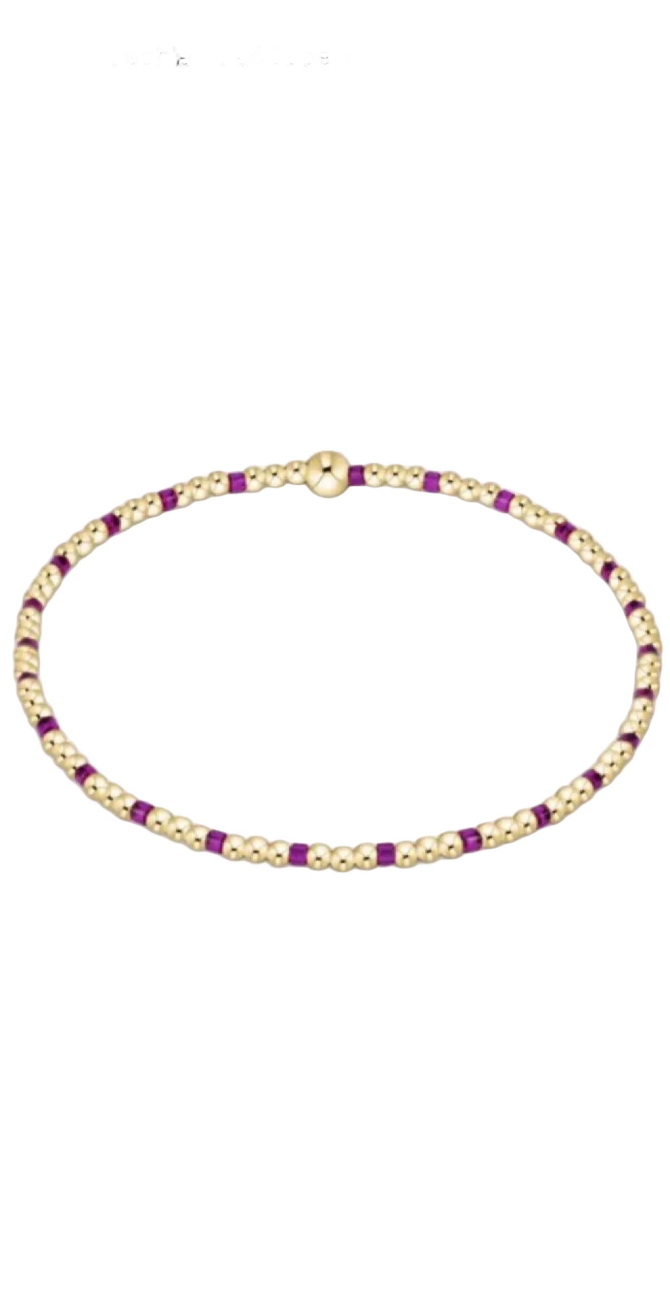 enewton 5.5" egirl Hope Sincerity Pattern 2mm Bead Bracelet - Fuchsia