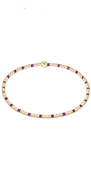 enewton 5.5" egirl Hope Sincerity Pattern 2mm Bead Bracelet - Fuchsia