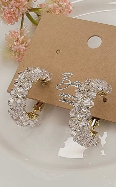 Iceberg Rhinestone Hoops