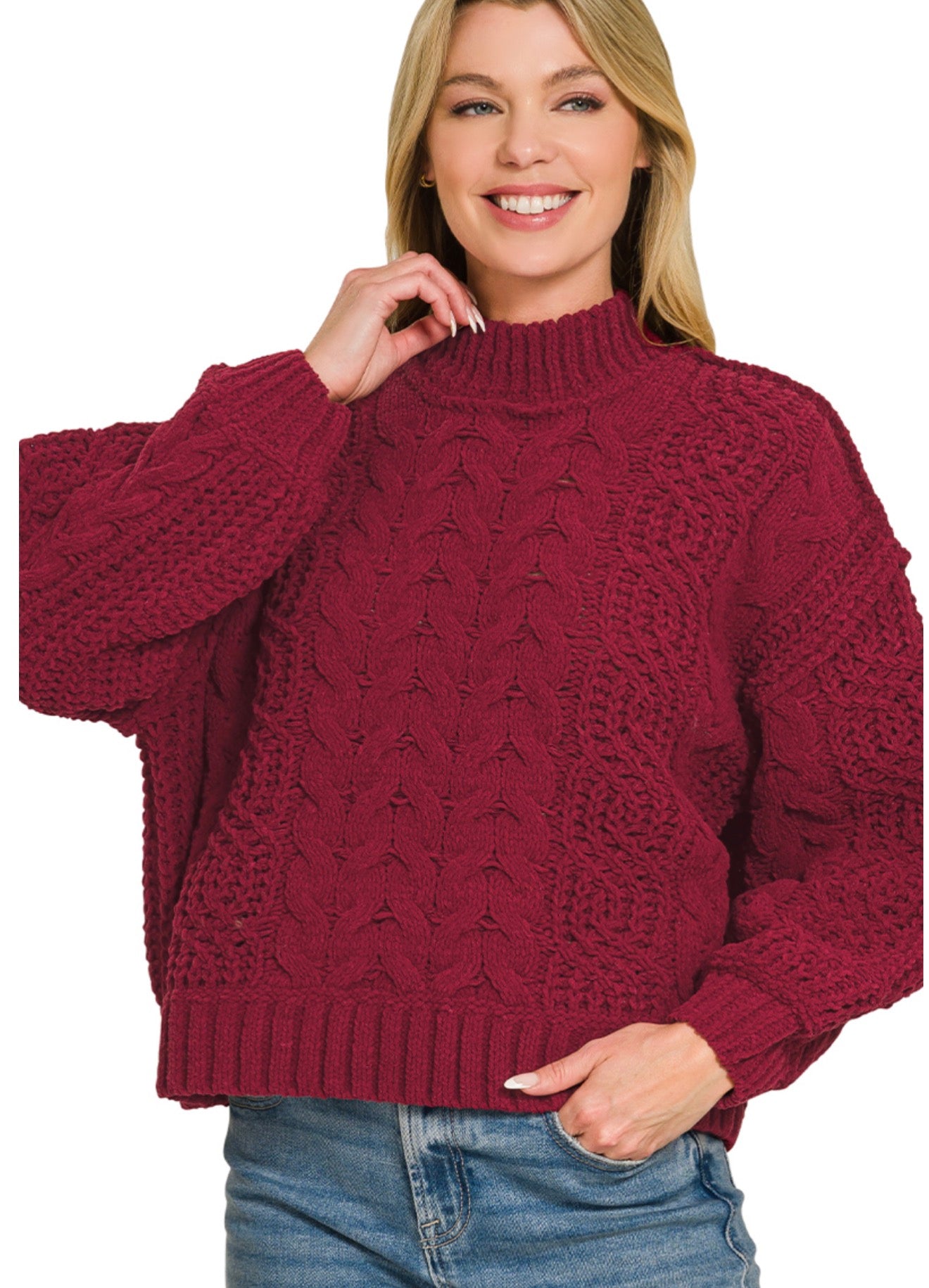 Classic Carol Cable Sweater - 5 Colors