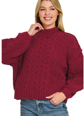 Classic Carol Cable Sweater - 5 Colors