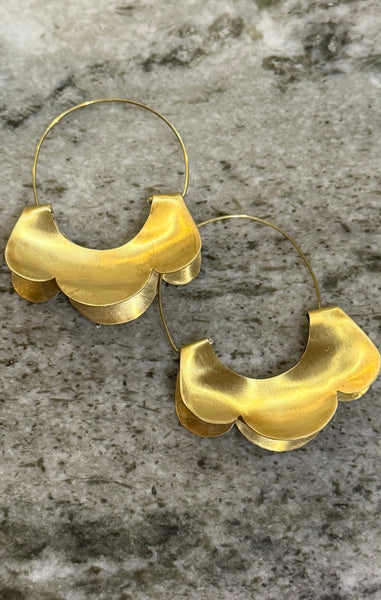 Scallop Lotus Earrings