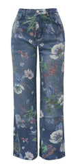 Faded Floral Jeans