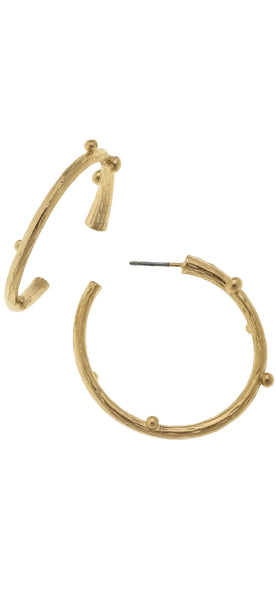 Susan Shaw Gold Vine Hoops