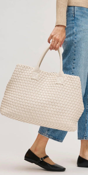 Ithaca Woven Vegan Leather Tote