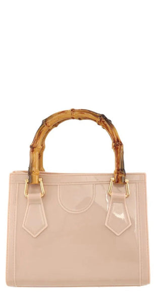 Bamboo Handled Jelly Purse - 2 Colors