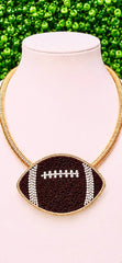 Beaded Friday Night Lights Football Necklace