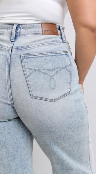 Judy Blue Plus High Waisted Wide Leg Jeans