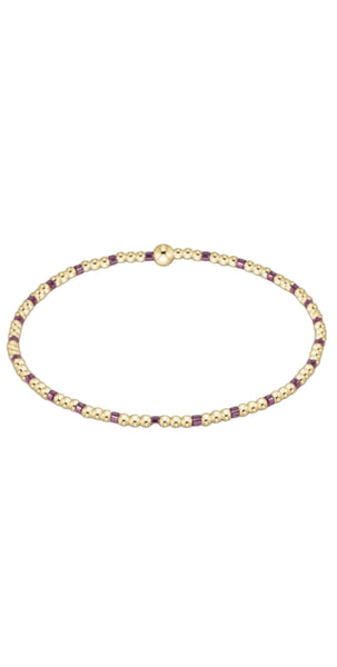 enewton 5.5" egirl Hope Sincerity Pattern 2mm Bead Bracelet - Pink Metallic