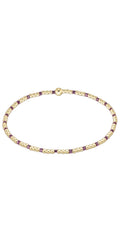enewton 5.5" egirl Hope Sincerity Pattern 2mm Bead Bracelet - Pink Metallic