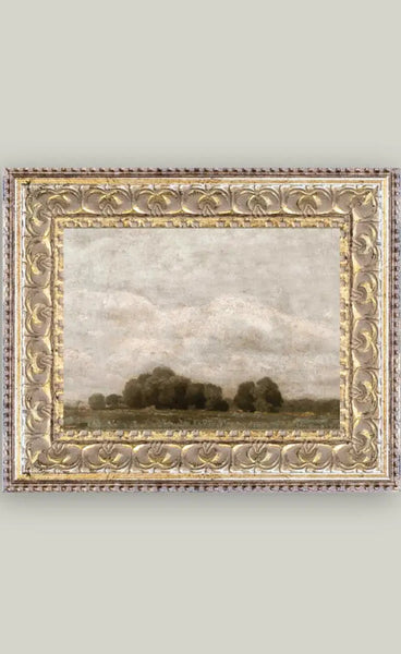 Framed Tree and Cloud Landscape Framed Antique Art - 2 Sizes